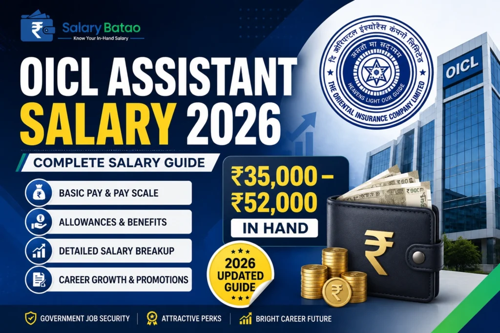 OICL Assistant Salary 2026: Pay Scale, In-Hand Amount & Perks OICL Assistant Salary