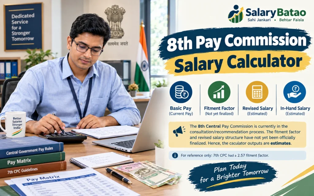 8th Pay Commission Salary Calculator 2026: Estimate Your New Salary Before the Notification 8th Pay Commission Salary Calculator
