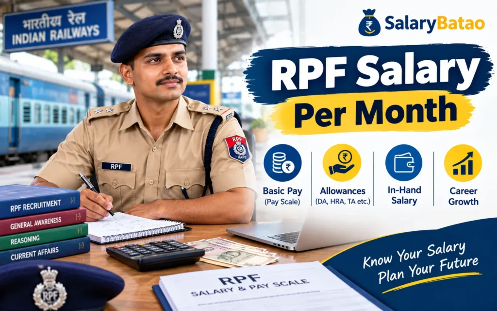 RPF Salary Per Month 2026: Complete In-Hand Pay Guide (Constable, SI, City-Wise & Year-Wise) RPF Salary Per Month