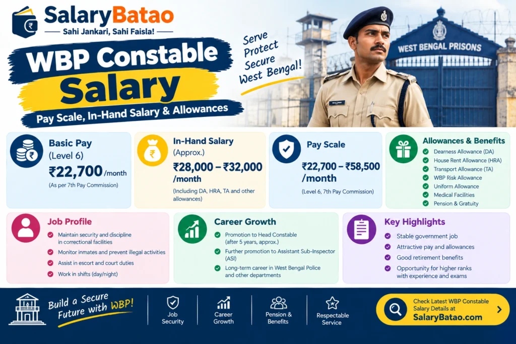 WBP Constable Salary 2026: Complete Guide to West Bengal Police Constable Pay Structure WBP Constable Salary