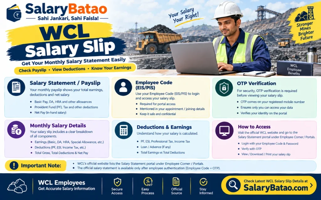 WCL Salary Slip 2026: How to Download, Read and Verify Your Western Coalfields Payslip WCL Salary Slip