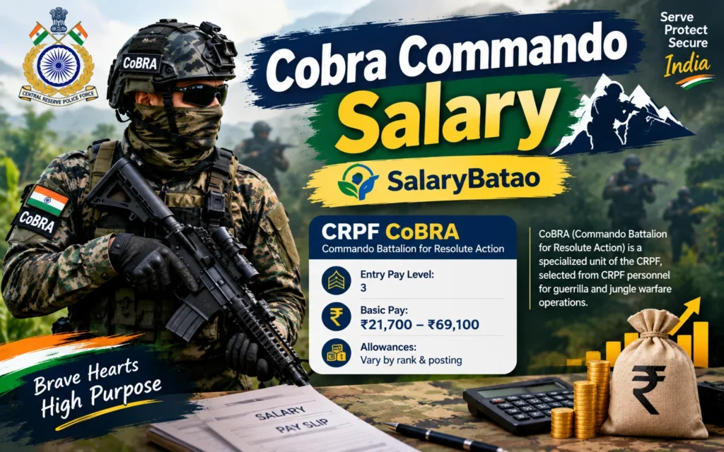 Cobra Commando Salary 2026: Per Month Pay, Allowances & Slip Cobra Commando Salary