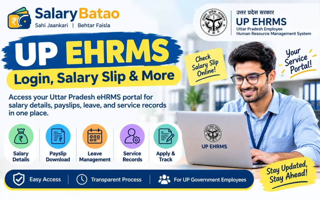 UP eHRMS: Login, Leave & Salary Slip Guide (Manav Sampada 2026) UP eHRMS